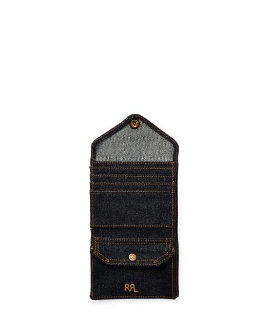 RRL Multicolor Denim Billfold Wallet for men