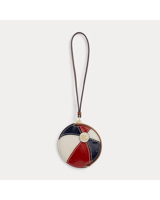 Ralph Lauren Metallic Leather Small Beach Ball Pouch