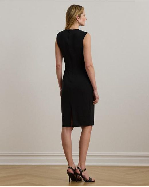 Ralph Lauren Jersey Cocktailjurk Met Uitsnijding in het Black