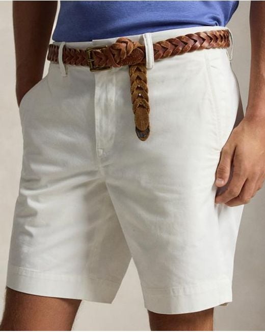 Polo Ralph Lauren Blue 23 Cm Stretch Straight Fit Chino Short for men