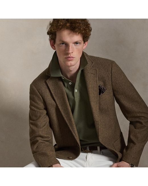 Polo Ralph Lauren Green Custom Slim Fit Stretch Mesh Polo Shirt for men