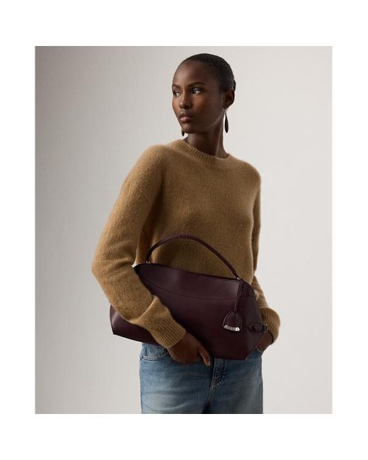 La borsa a spalla Ralph Lauren in vitello di Ralph Lauren in Brown