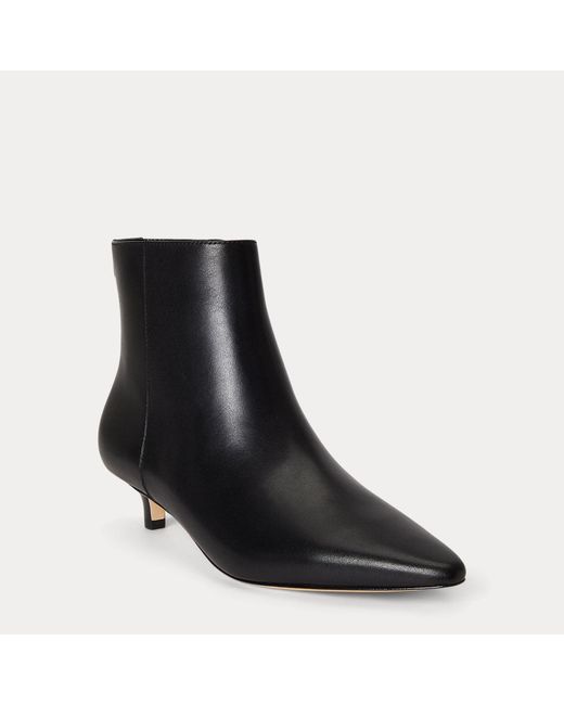 Ralph Lauren Black Francesca Calfskin Bootie