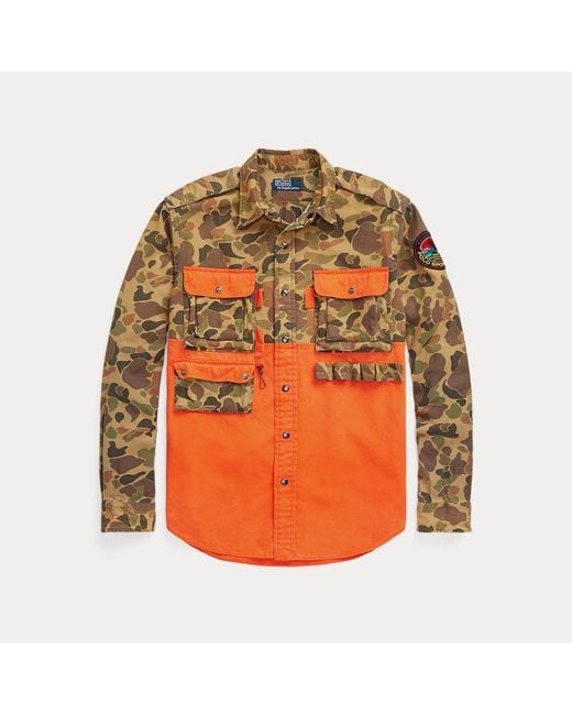 Polo Ralph Lauren Red Classic Fit Camo Utility Shirt for men