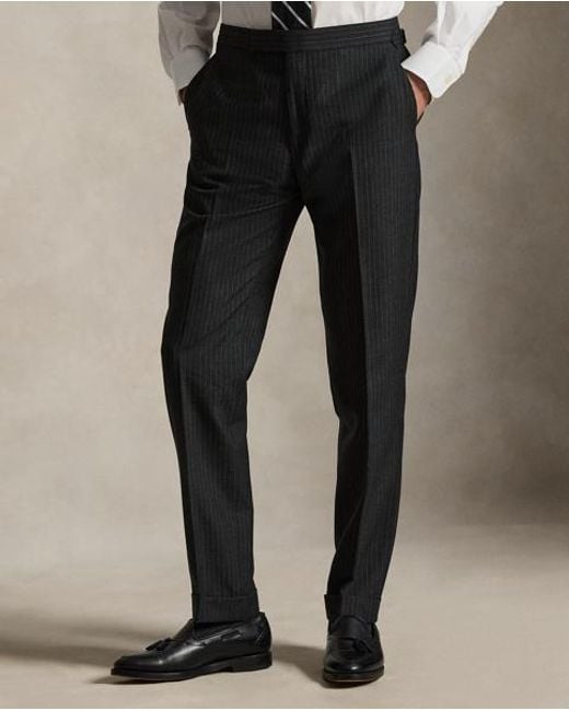 Polo Ralph Lauren Black Polo Tailored Fit Striped Wool Suit for men