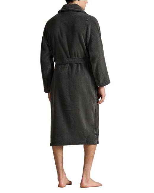 Polo Ralph Lauren Black Shawl-Collar Terry Robe for men
