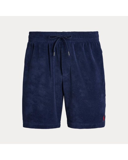 Ralph Lauren Frottee-Shorts mit Tunnelzug in Blue für Herren