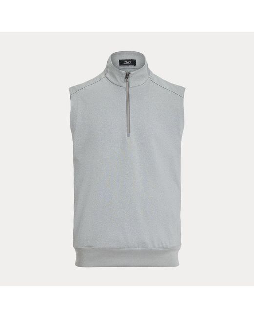 Ralph Lauren Gray Stretch Jersey Quarter-Zip Gilet for men