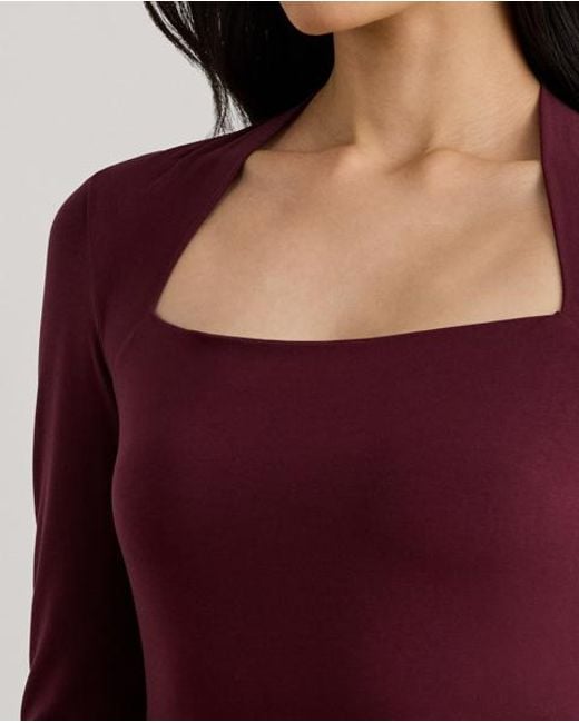 Haut En Jersey Stretch À Encolure Carrée Ralph Lauren en coloris Purple