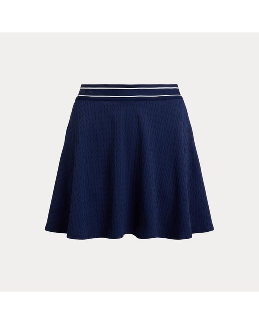 Ralph Lauren Blue Cable-Motif A-Line Skort