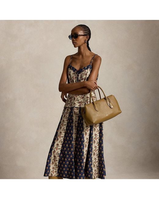 Polo Ralph Lauren Metallic Sleeveless Mixed-Print Panelled Dress