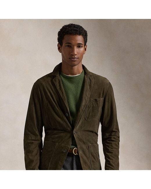 Green suede coat hot sale