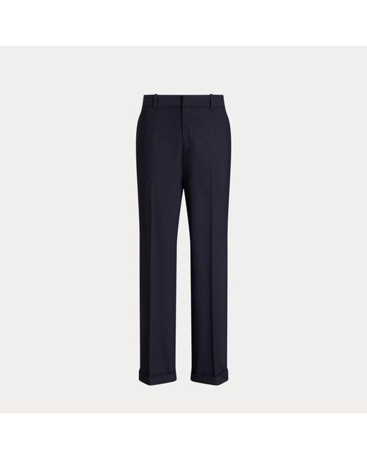 Polo Ralph Lauren Blue Relaxed-Straight-Fit Hose mit hohem Bund
