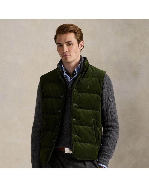 Ralph Lauren Green The Wynton Corduroy Gilet for men