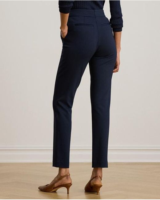 Ralph Lauren Blue Ponte Ankle Trousers