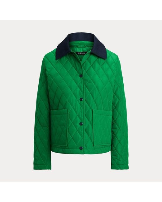 Ralph Lauren Doorgestikt Barn-Jack Met Keperstof in het Green