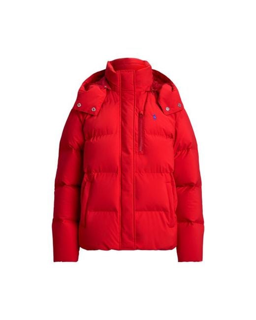 Polo Ralph Lauren Red Mid-Weight Down Puffer Jacket