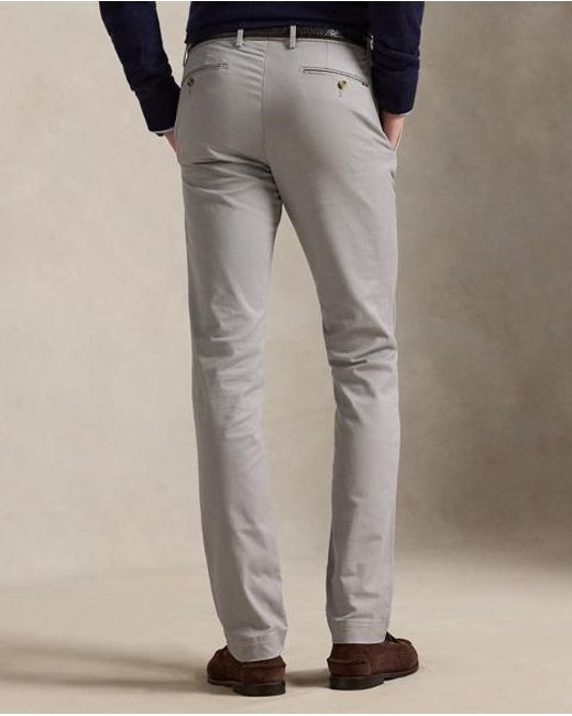 Polo Ralph Lauren Gray Greenwich Stretch Slim Fit Chino Trouser for men