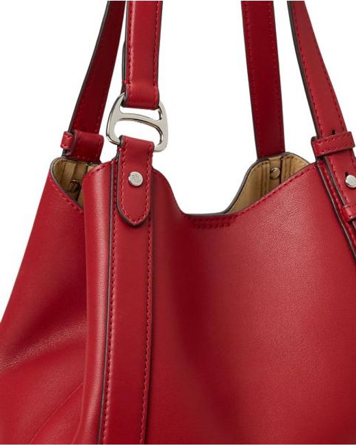 Ralph Lauren Blue Small Tasha Nappa Leather Tote Bag