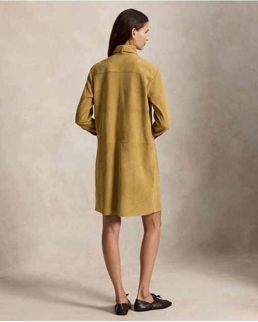 Polo Ralph Lauren Yellow Suede Utility Dress