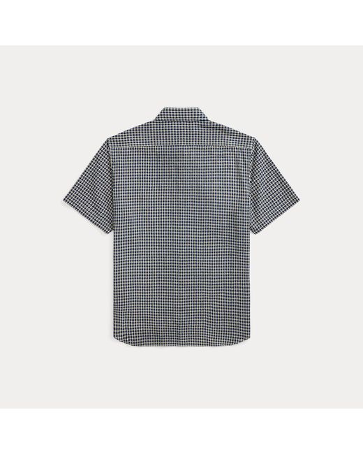 Camicia in seersucker a quadri indaco di RRL in Gray da Uomo