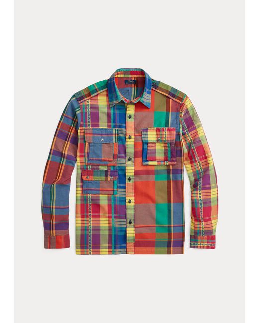 Polo Ralph Lauren Red Madras Fun Utility Shirt for men