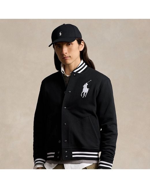 Polo Ralph Lauren Cotton Varsity Baseball Jacket in Black for Men