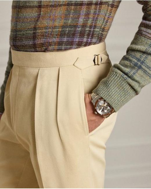 Ralph Lauren Handgeschneiderte Hose Gregory Aus Twill in Natural für Herren