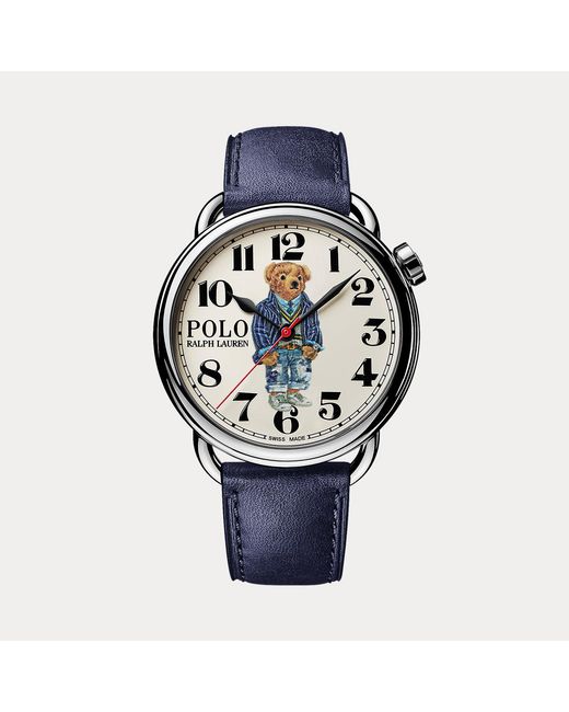 Polo Ralph Lauren Multicolor Cricket Polo Bear 42 Mm Steel Watch for men