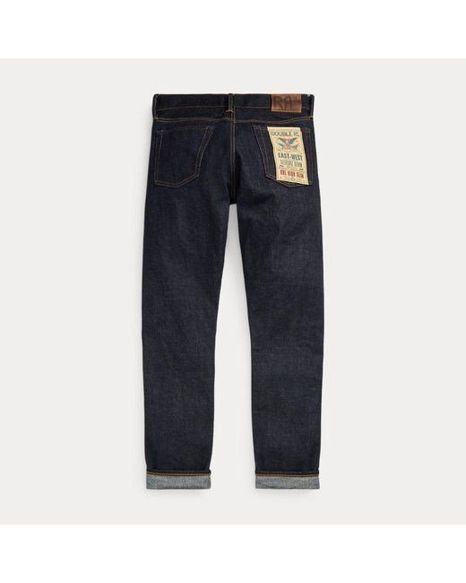 Ralph Lauren Blue High Slim East-West Selvedge Jean for men