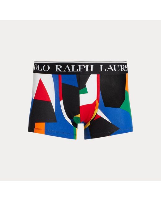 Polo Ralph Lauren Blue Print Stretch Cotton Trunk for men