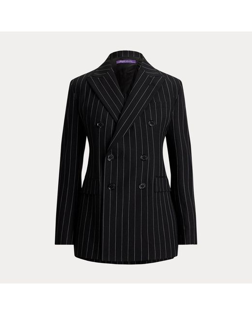 Ralph Lauren Black Ramona Striped Washed Jacket