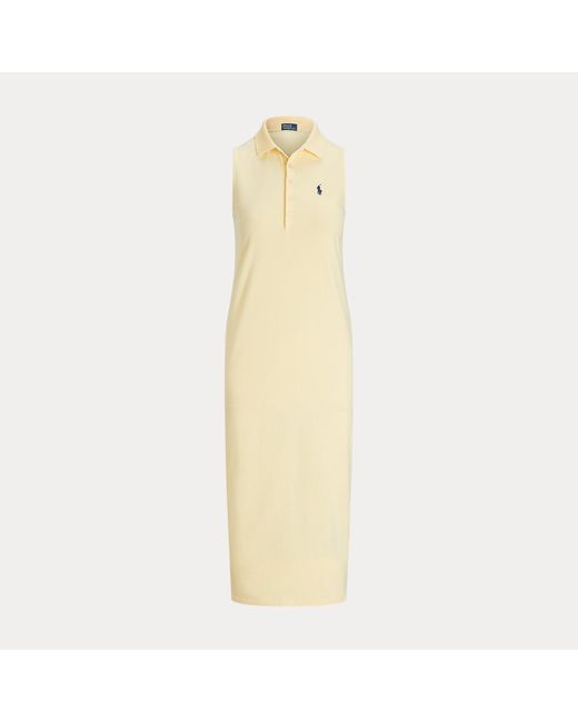 Polo Ralph Lauren Metallic Stretch-Cotton Sleeveless Polo Dress