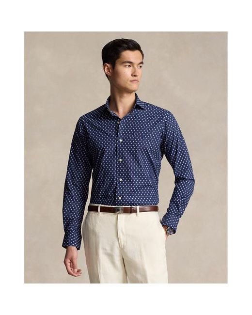 Polo Ralph Lauren Slim-Fit-Popelinehemd mit Stretch in Blue für Herren
