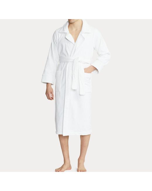 Ralph Lauren White Rl Pajama Piped Robe for men
