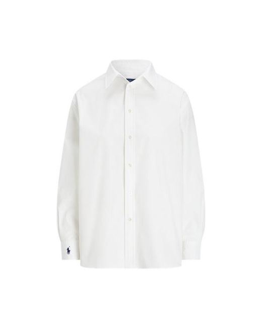 Polo Ralph Lauren White Oversize Fit Cotton Shirt