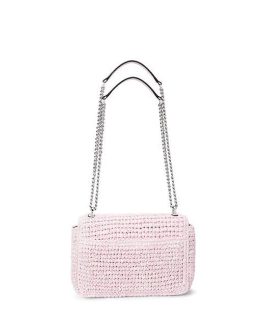 Ralph Lauren Pink Mélange Woven Straw Medium Sophee Bag
