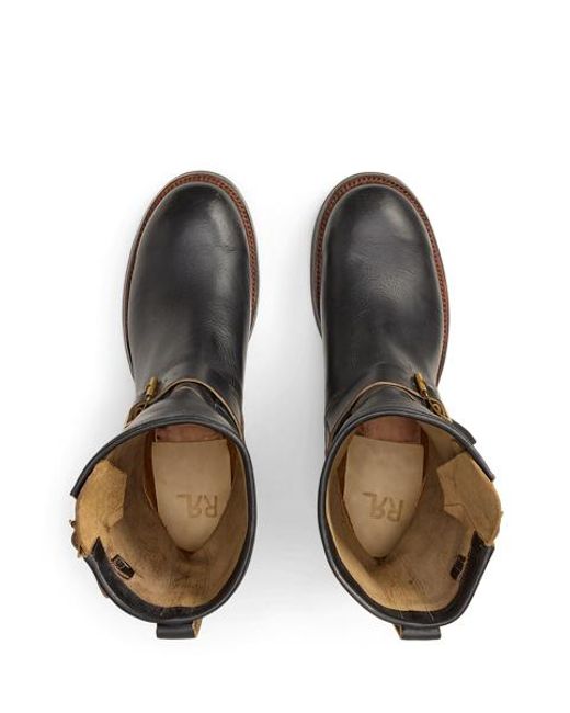 RRL Black Leather Boot for men