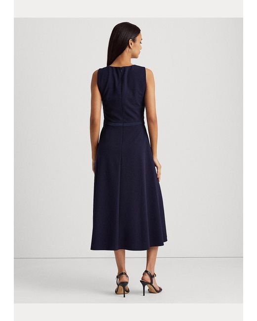 Ralph lauren crepe fit and flare dress Clearance