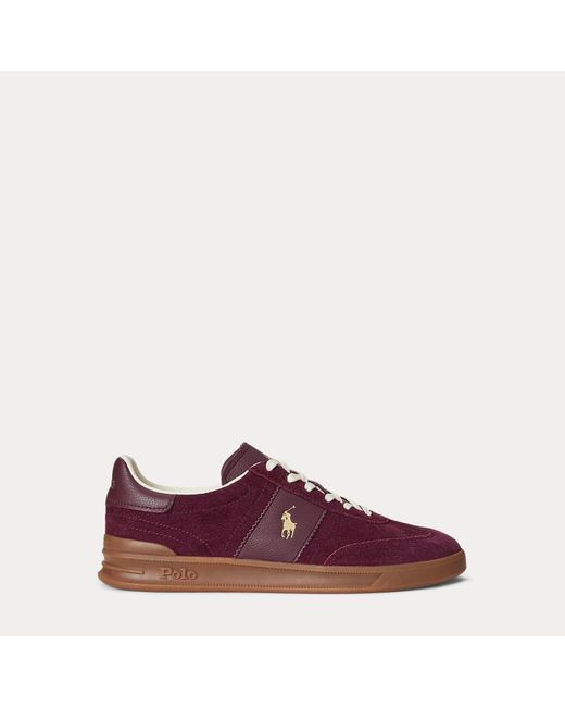 Polo Ralph Lauren Purple Heritage Aera Suede Trainer for men