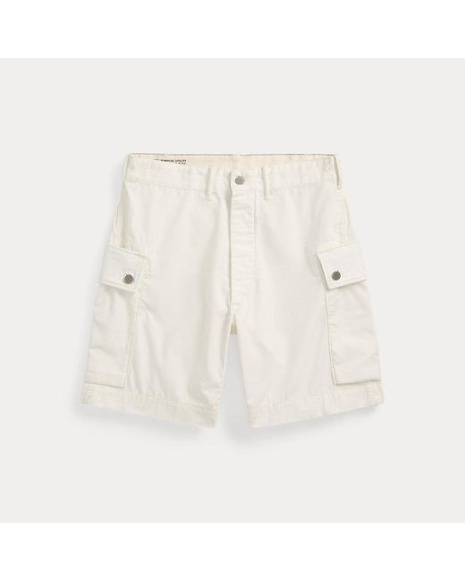 Ralph Lauren Regiment Ripstop Cargo Short in het White voor heren