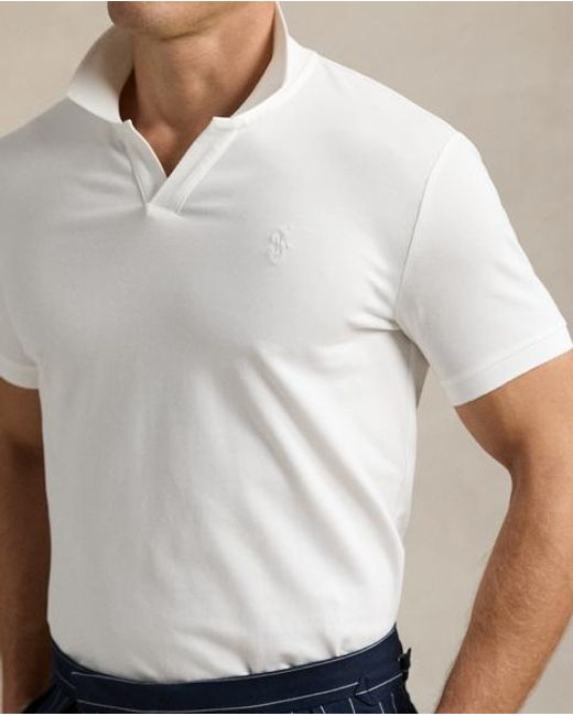 Polo Ralph Lauren Custom-Slim-Fit Poloshirt Aus Piqué in White für Herren
