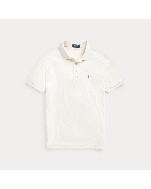 Polo Ralph Lauren Brown Custom Slim Fit Soft Cotton Polo Shirt for men