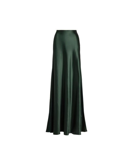Ralph Lauren Black Masina Stretch Satin Skirt