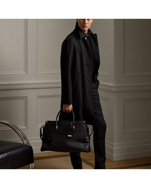 Ralph Lauren Black Bedford Calfskin Weekender Bag for men