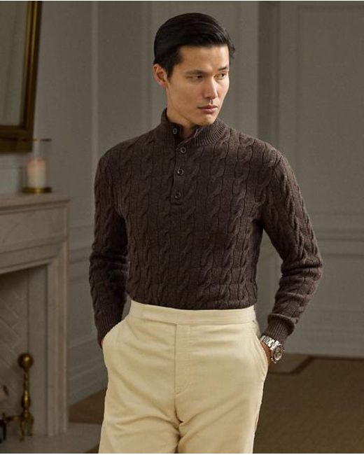 Jersey De Cachemira En Punto De Ochos Ralph Lauren de hombre de color Natural