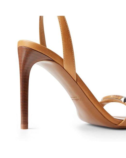 Sandali Presling in vitello 95 mm di Ralph Lauren in Brown