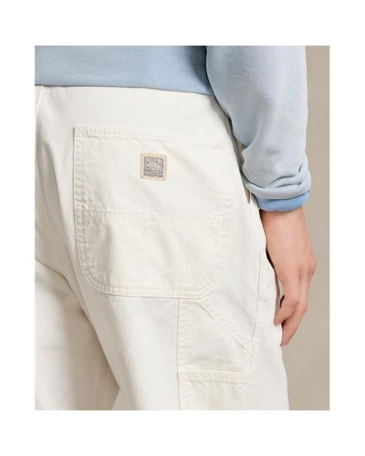Pantaloni da lavoro a salopette in twill di Polo Ralph Lauren in White da Uomo