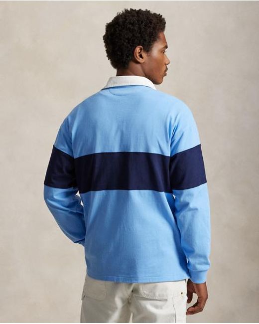 Polo Ralph Lauren Blue Big Fit Polo Sport Rugby Shirt for men