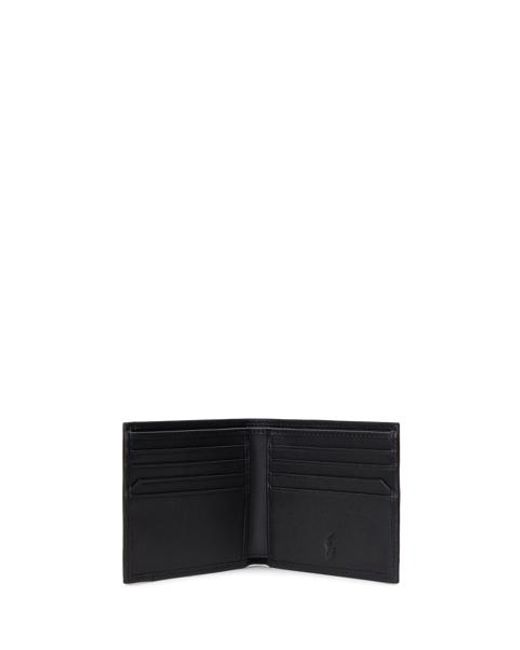 Polo Ralph Lauren Black Smooth Leather Billfold Wallet for men